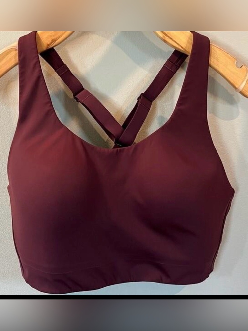 Athleta Advance High Impact Sports Bra 36DD Antique Burgundy